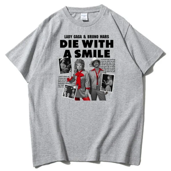 Lady Gaga & Bruno Mars Die With A Smile T-shirt